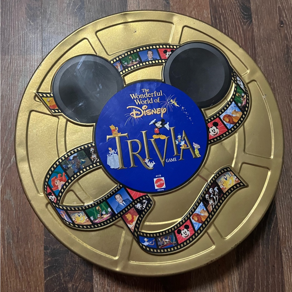 Disney Gold and Blue Trivia Game Tin